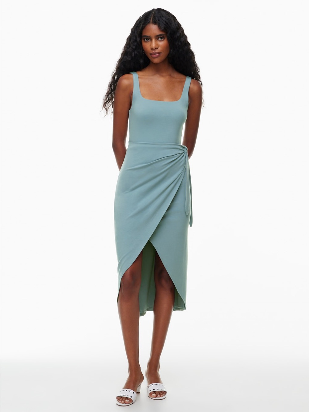 Aritzia Wilfred Saturn Midi Dress in Mint, Soft Sage Green